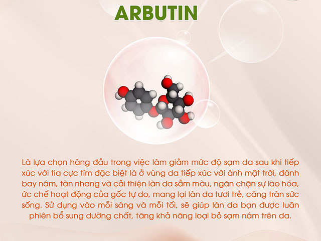 Arbutin trong Nước hoa hồng dưỡng trắng ngừa nám da The Nature Book Hàn Quốc